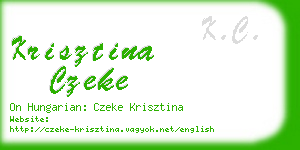 krisztina czeke business card